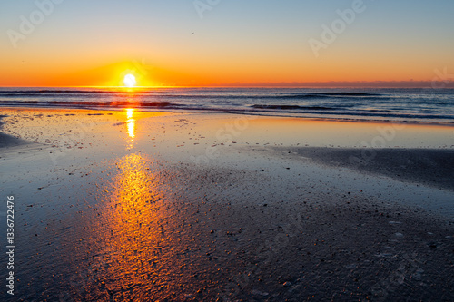 Beach Sunrise (sun at left)