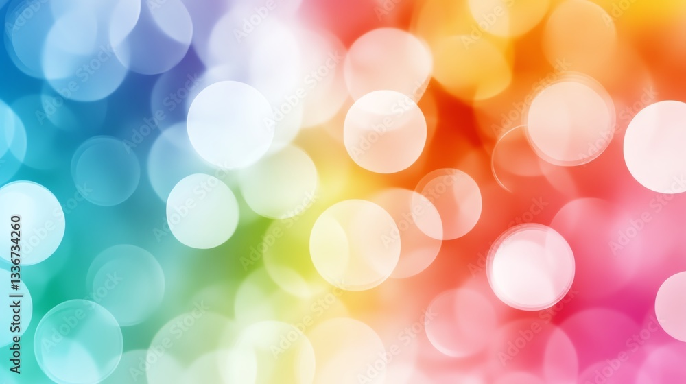 Fototapeta premium Soft blurry pastel rainbow gradient, playful and artistic