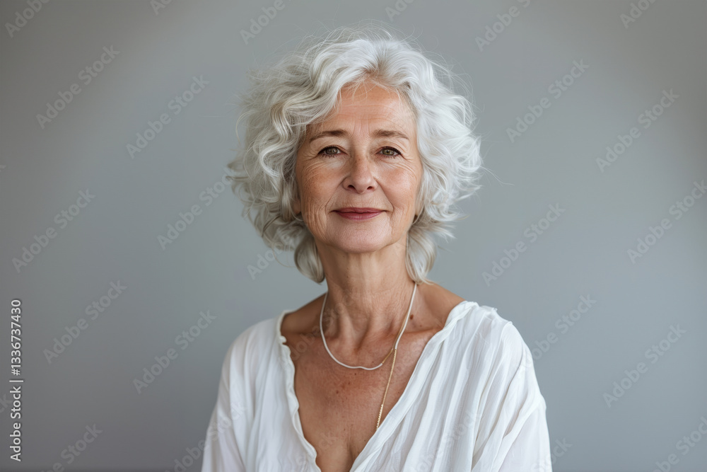 mature woman display a refined style that radiates confidence and grace, enhanced by a minimal background that highlights their healthy glow. mature woman display a refined style that radiates confidence and grace, enhanced by a minimal background that highlights their healthy glow.
