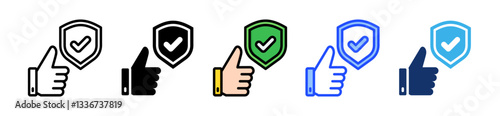 Reliability Icon Set With Multiple Style Collection