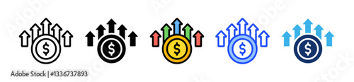 Competitive Advantage Icon Set With Multiple Style Collection