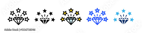 Value Proposition Icon Set With Multiple Style Collection