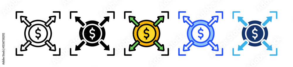 Scalability Icon Set With Multiple Style Collection Scalability Icon Set With Multiple Style Collection