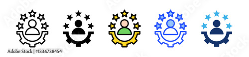 Reputation Management Icon Set With Multiple Style Collection