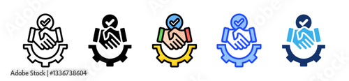 Strategic Partnerships Icon Set With Multiple Style Collection
