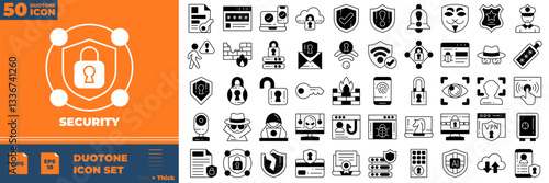 Security Duotone Editable Icons set