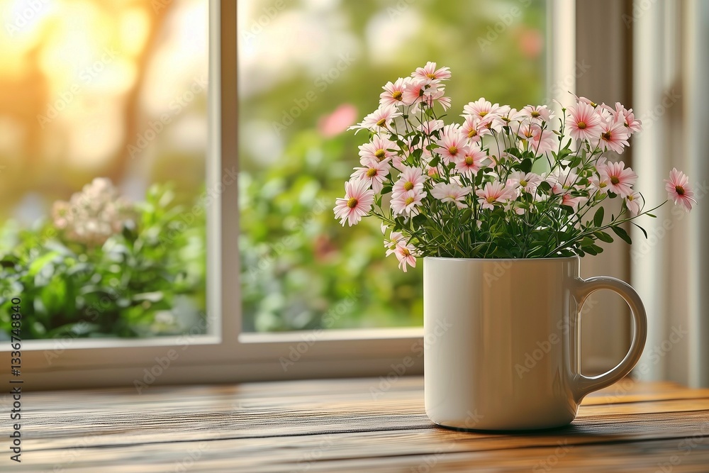 Fototapeta premium マグカップに入った花