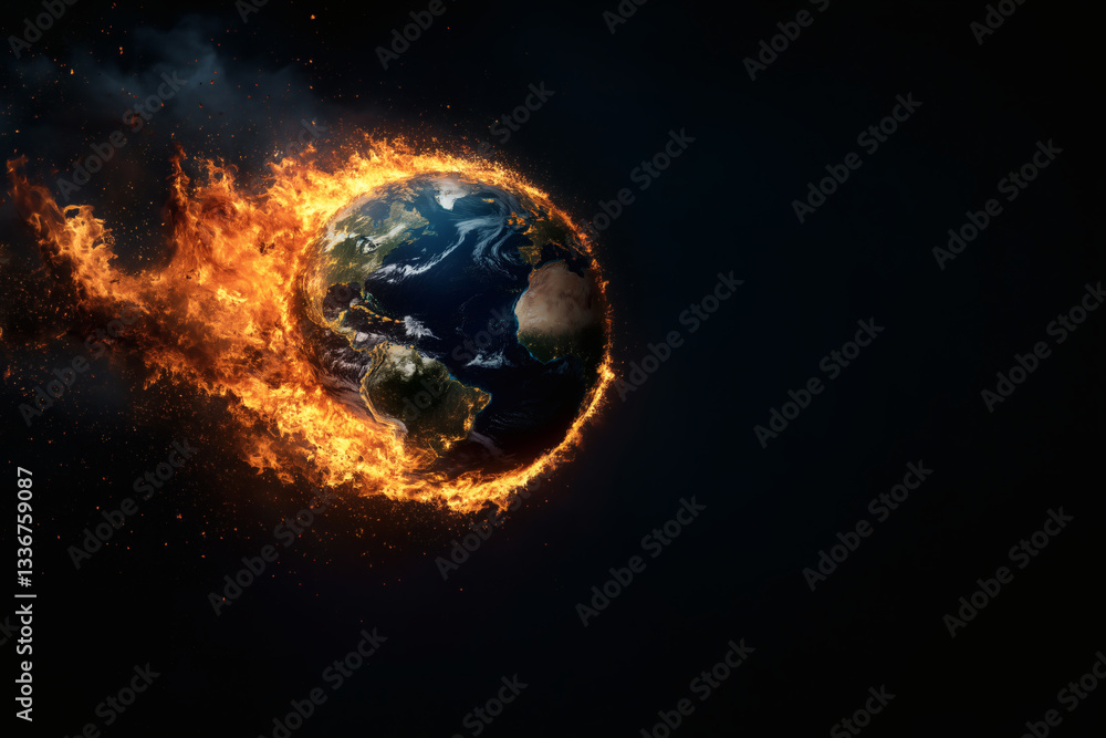 Obraz premium Planet Ablaze