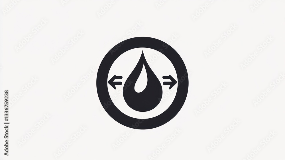 Water drop icon, simple design Water drop icon, simple design