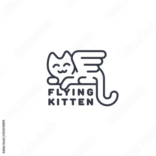 Flying kitten logo