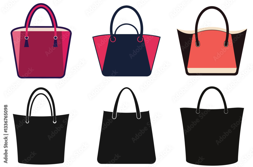 Stylish Tote Bags in Various Colors and Silhouettes Stylish Tote Bags in Various Colors and Silhouettes