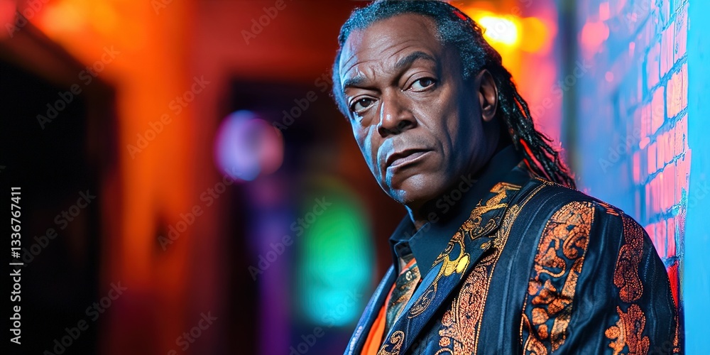 Naklejka premium Interesting modern character - human with a modern style for game and comic