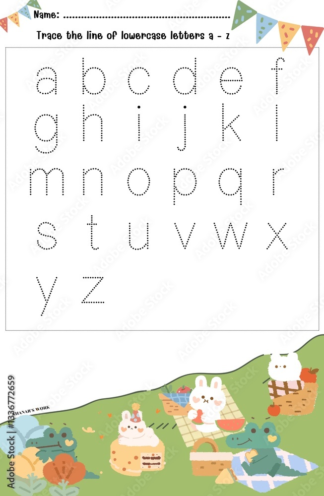 Naklejka premium Worksheet for kids