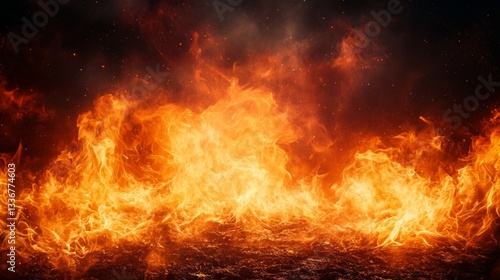 Wallpaper Mural A vibrant flame image, perfect for illustrating intense emotions or extreme situations in advertising and design. Torontodigital.ca