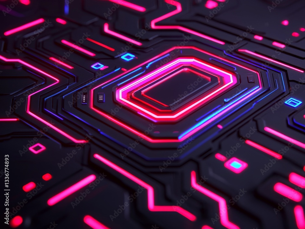 Futuristic Technology Design Abstract Space Digital Art High-Tech Environment Close-Up View Innovative Concepts