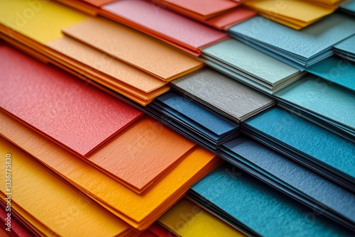 Colorful Paper Layers Create a Vibrant Display of Artistry and Texture in a C...