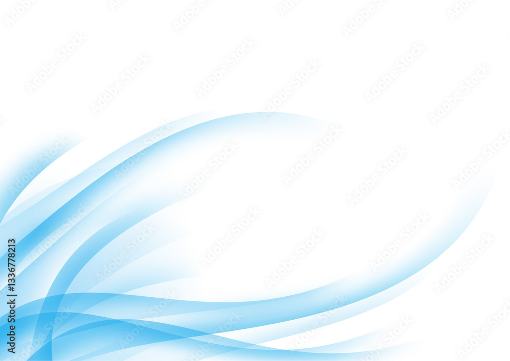 Obraz premium MINIMALIST BLUE WAVE ABSTRACT BACKGROUND