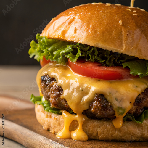 hamburger on a white background