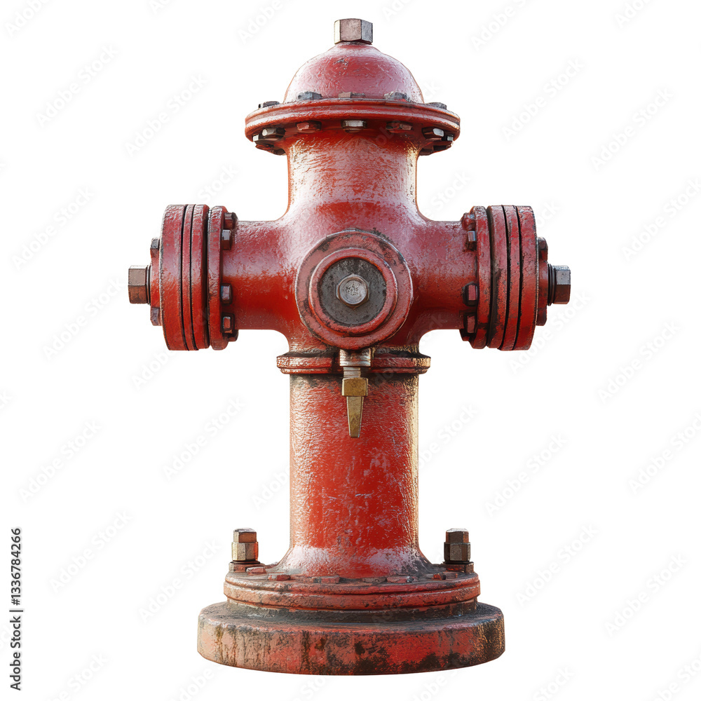Classic Red Fire Hydrant Isolated on Black Background Classic Red Fire Hydrant Isolated on Black Background