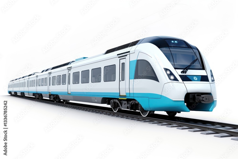 Naklejka premium Electric train locomotive vehicle railway.