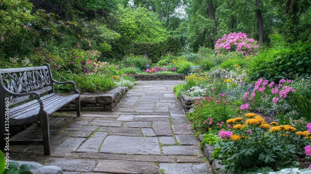 Serene Garden Path: A Tranquil Escape