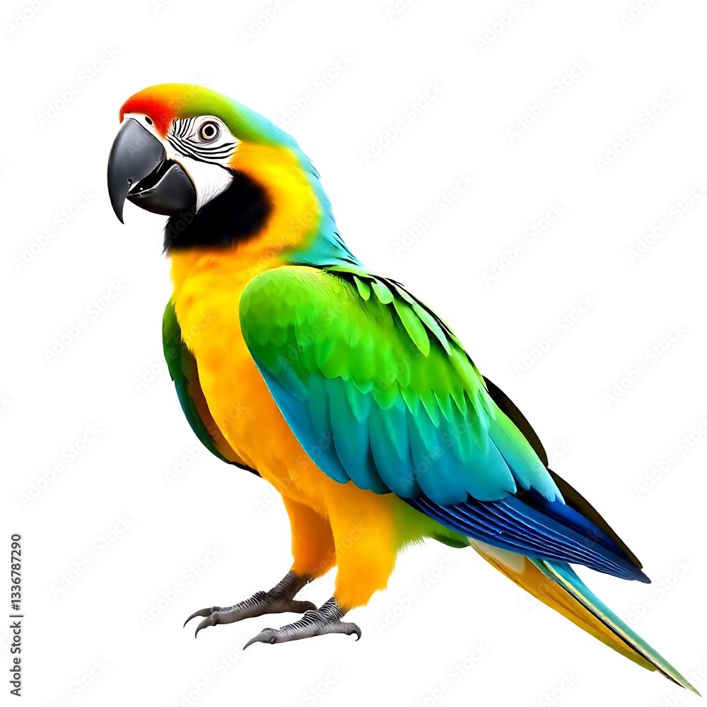 Fototapeta premium Vibrant Blue-and-yellow Macaw Parrot