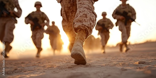 marines marching in formation 