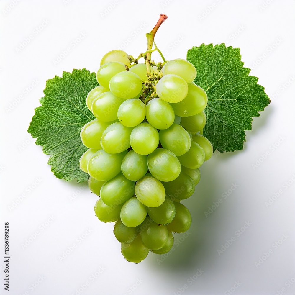 Obraz premium bunch of green grapes isolated