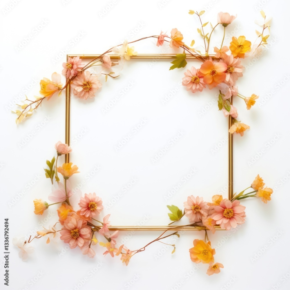 Flower yellow wreath plant. Flower yellow wreath plant.