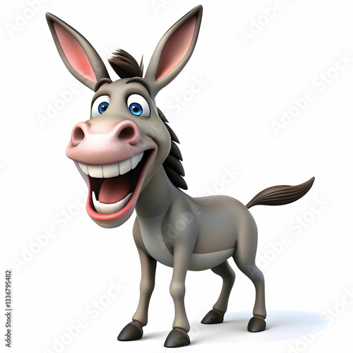 a cartoon donkey laughing funny
