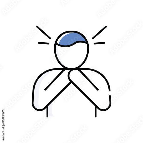 Choking Feeling Vector icon