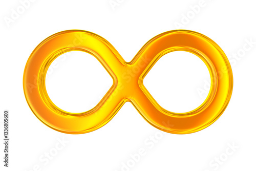 Symbol infinity on white ba...
