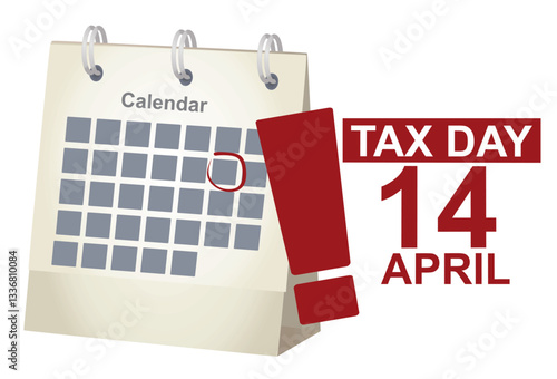 Tax day card. vector illustration