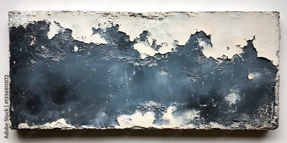 Abstract textured artwork, blue and white