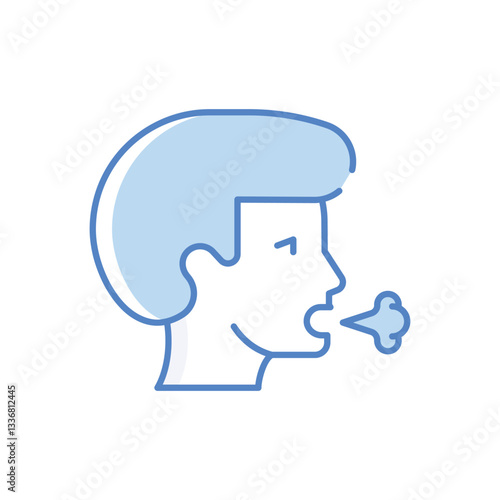 Shortness Of Breath Vector icon