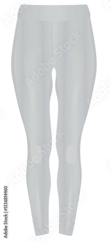 Grey woman leggings. vector illustration