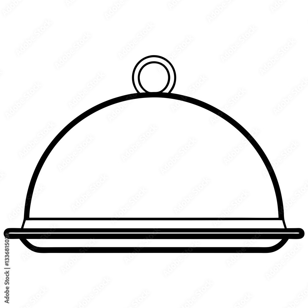 Fototapeta premium Serving Tray Outline Vector Collection