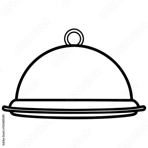 Serving Tray Outline Vector Collection