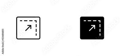 Window Maximize icons set for apps and web ui designs. simple isolated graphics.