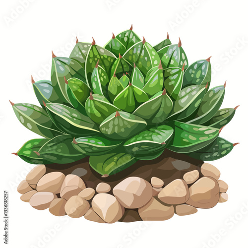 Haworthia on white background 