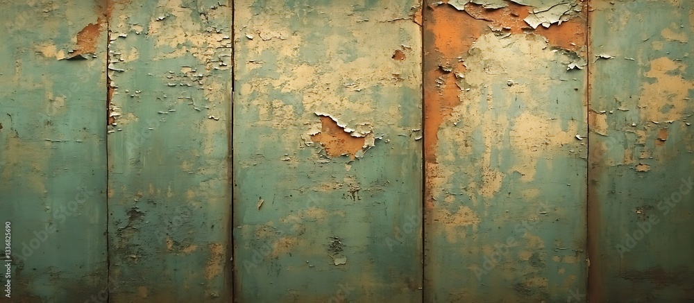 Weathered teal wood plank wall texture