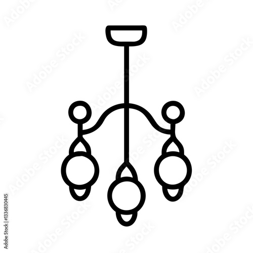Chandelier illustration in minimalist style