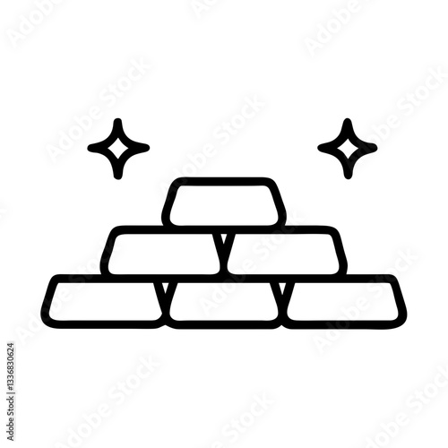 Gold bars shining against a simple background