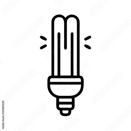 Light bulb icon emitting light