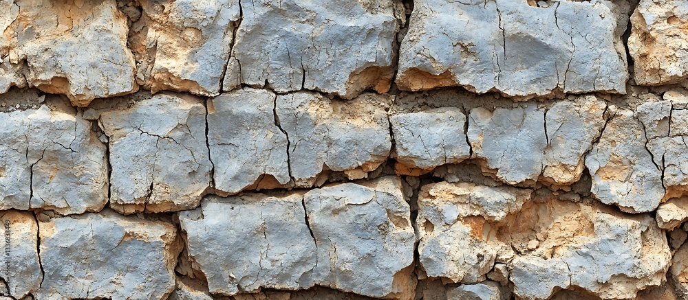 Cracked stone wall texture