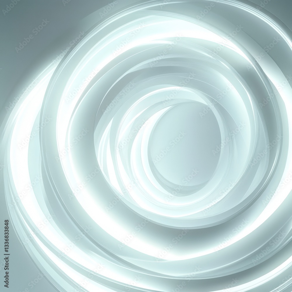 Fototapeta premium Abstract Architectural Design: Concentric Circles in Light and Shadow