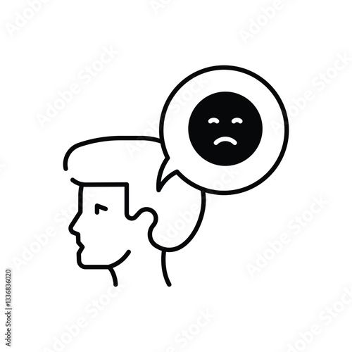 Negative  Behaviour Vector icon