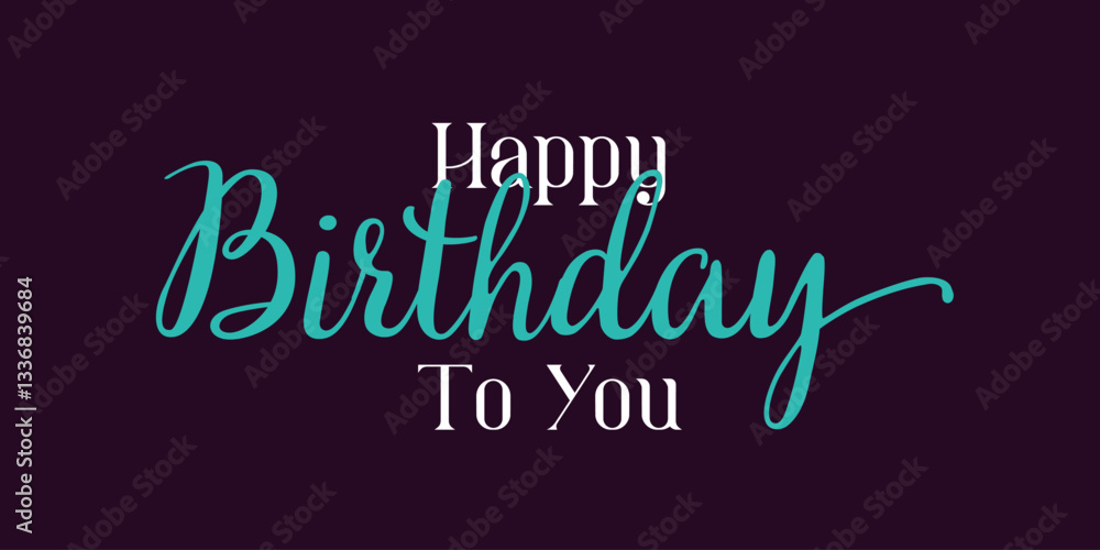 Beautiful Happy Birthday text vector, text template, lettering. Birthday card Beautiful Happy Birthday text vector, text template, lettering. Birthday card