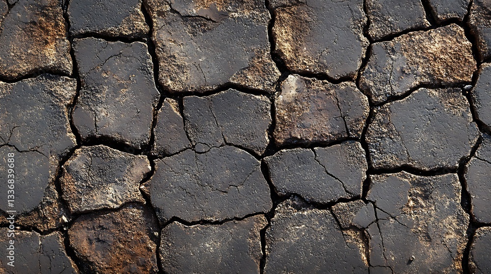 Cracked earth, dry land, arid texture (1)