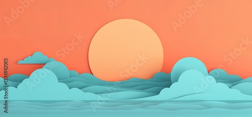 Chinese new year celebration with papercut clouds and lanterns vibrant background festive atmosphere artistic view cultural significance